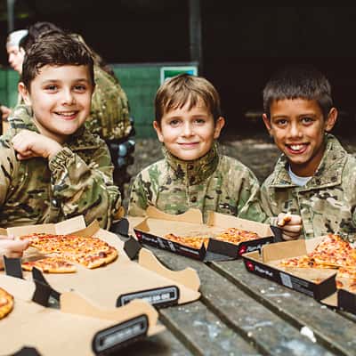 Paintball with pizza